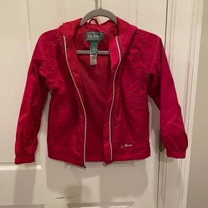 Kids L.L. Bean Red RainJacket Size 6-7